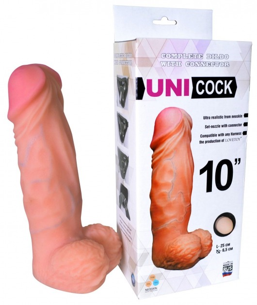 Фаллическая насадка Харнесс UNICOCK 10  - 25 см. - LOVETOY (А-Полимер) - купить с доставкой в Северске