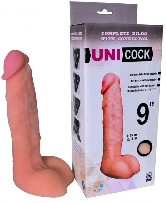 Фаллическая насадка Харнесс UNICOCK 9  - 24 см. - LOVETOY (А-Полимер) - купить с доставкой в Северске