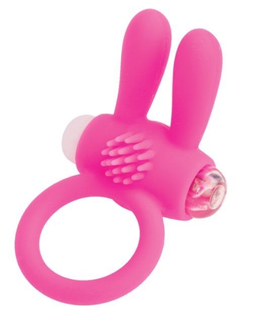 Розовое эрекционное виброкольцо A-toys с ушками - A-toys - в Северске купить с доставкой