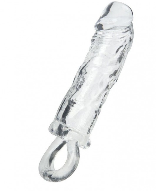 Прозрачная насадка с петлёй для фиксации - 14 см. - ToyFa - в Северске купить с доставкой