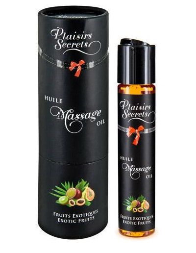 Массажное масло с ароматом экзотических фруктов Huile de Massage Gourmande Fruits Exotiques - 59 мл. - Plaisir Secret - купить с доставкой в Северске