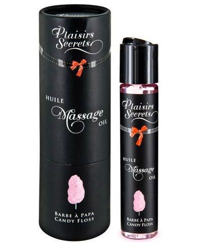 Массажное масло с ароматом сладкой ваты Huile de Massage Gourmande Barbe à Papa - 59 мл. - Plaisir Secret - купить с доставкой в Северске