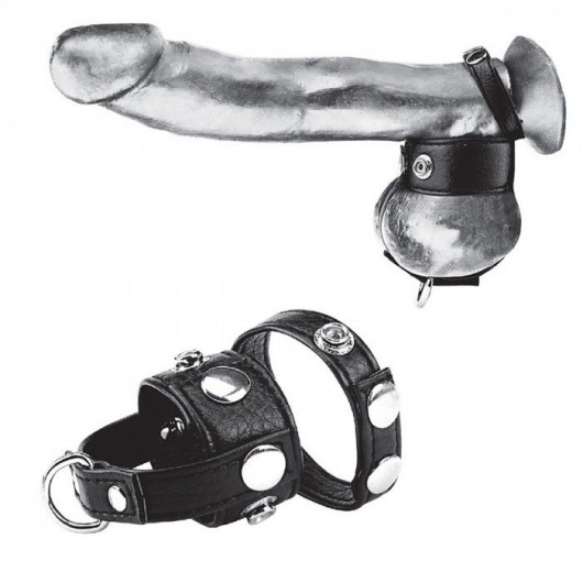 Утяжка для мошонки и пениса Cock Ring With 1  Ball Stretcher And Optional Weight Ring - BlueLine - купить с доставкой в Северске