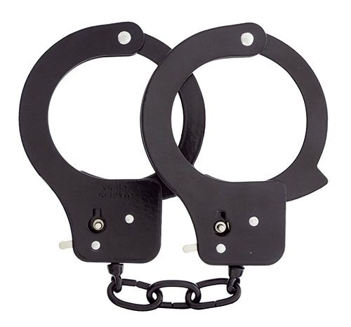 Чёрные наручники из листового металла BONDX METAL CUFFS BLACK - Dream Toys - купить с доставкой в Северске