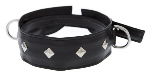 Полиуретановый ошейник с пуклями и D-кольцами Collar with Studs - Blush Novelties - купить с доставкой в Северске