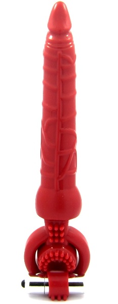 Красная вибронасадка с анальным стимулятором - ToyFa - в Северске купить с доставкой