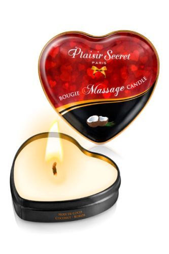 Массажная свеча с ароматом кокоса Bougie Massage Candle - 35 мл. - Plaisir Secret - купить с доставкой в Северске
