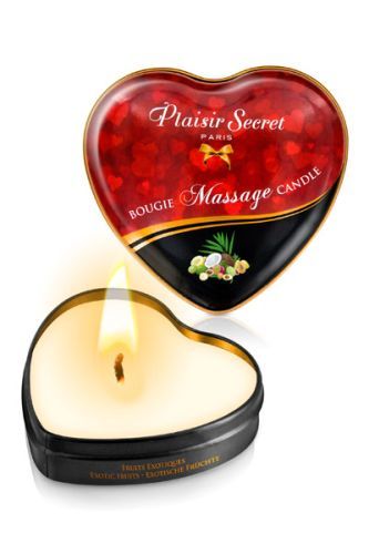 Массажная свеча с ароматом экзотических фруктов Bougie Massage Candle - 35 мл. - Plaisir Secret - купить с доставкой в Северске