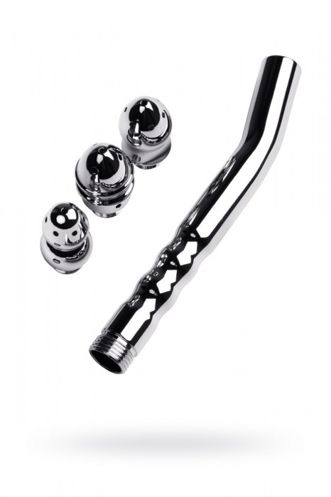 Металлический анальный душ с тремя насадками - ToyFa - купить с доставкой в Северске