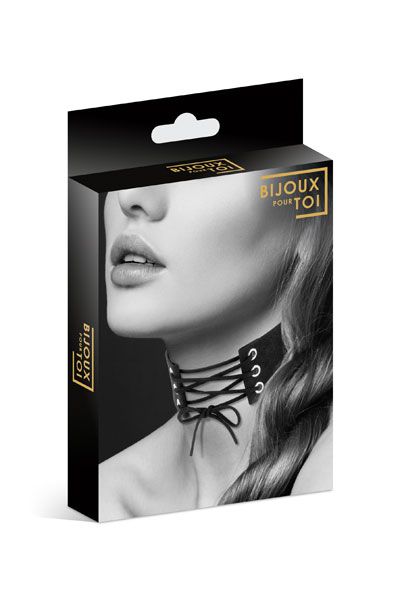 Оригинальный ошейник-чокер со шнуровкой - Bijoux Pour Toi - купить с доставкой в Северске