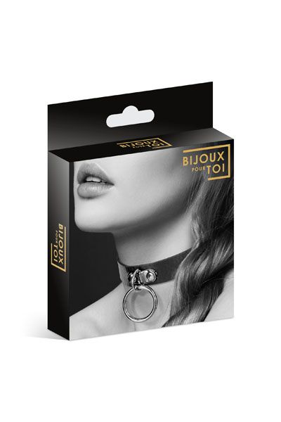 Узенький ошейник из полиуретана с кольцом - Bijoux Pour Toi - купить с доставкой в Северске
