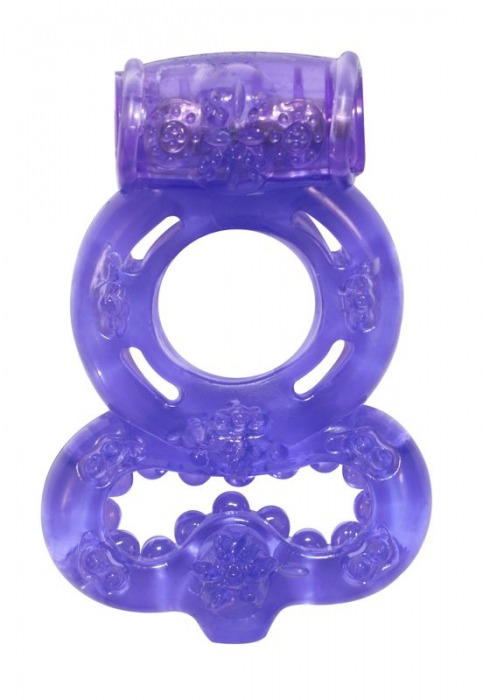Фиолетовое эрекционное кольцо Rings Treadle с подхватом - Lola Games - в Северске купить с доставкой