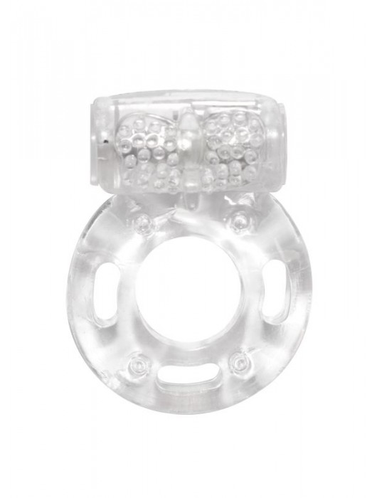 Прозрачное эрекционное кольцо с вибрацией Rings Axle-pin - Lola Games - в Северске купить с доставкой