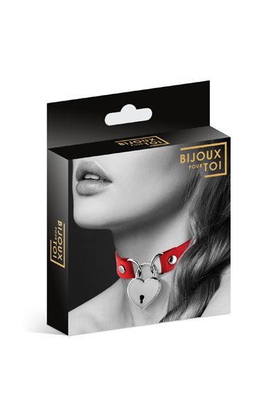 Красный чокер с замком в форме сердца - Bijoux Pour Toi - купить с доставкой в Северске