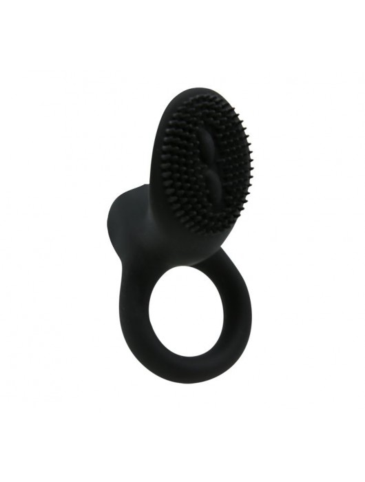Чёрное эрекционное кольцо со стимулятором клитора с вибрацией - Baile - в Северске купить с доставкой