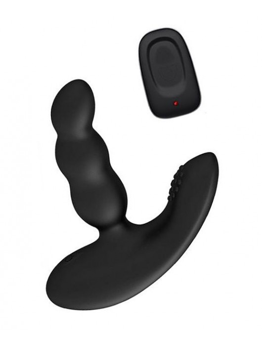 Черный силиконовый стимулятор простаты Levett Nitoc с пультом ДУ - Levett - в Северске купить с доставкой