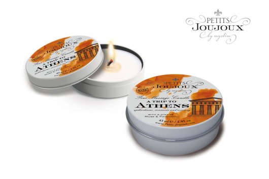 Массажная свеча Petits Joujoux Athens с ароматом муската и пачули - 33 гр. - MyStim - купить с доставкой в Северске