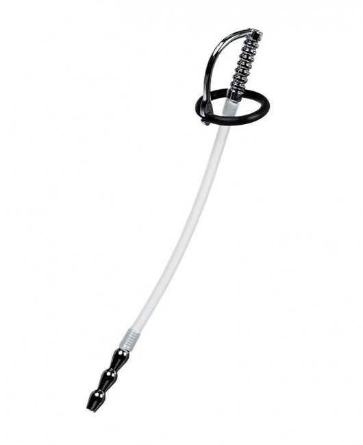 Силиконовый уретральный плаг со сменными фиксирующими кольцами Metal - ToyFa - купить с доставкой в Северске