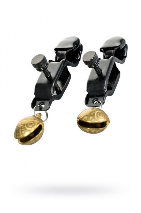 Черно-золотистые зажимы для сосков TOYFA Theatre - ToyFa - купить с доставкой в Северске
