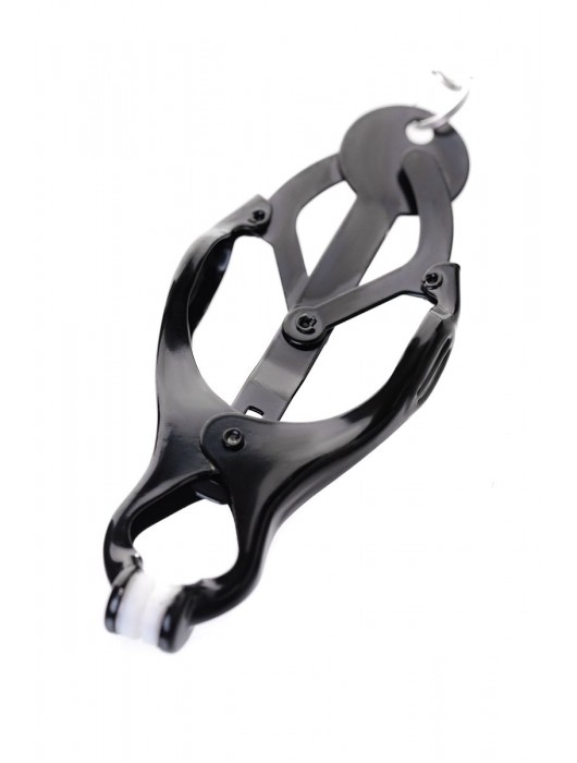 Черно-серебристые зажимы для сосков с кольцом для пениса TOYFA Metal - ToyFa - купить с доставкой в Северске