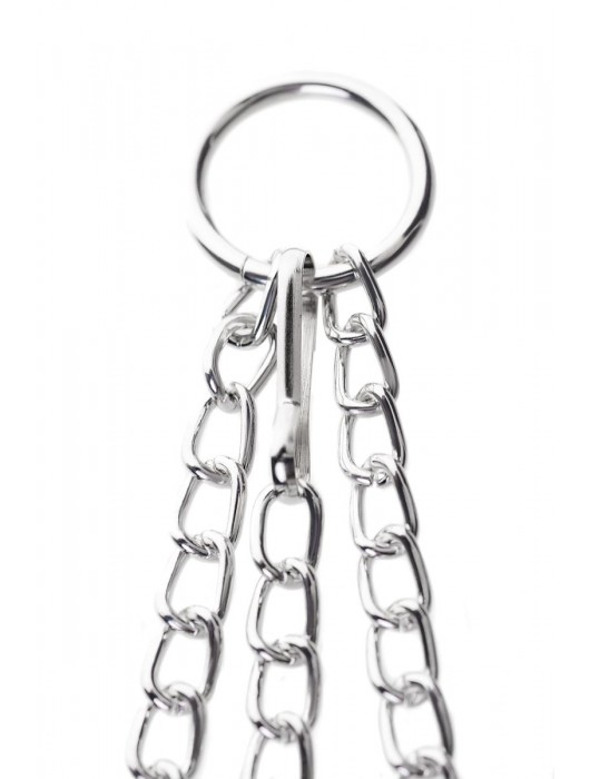 Черно-серебристые зажимы для сосков с кольцом для пениса TOYFA Metal - ToyFa - купить с доставкой в Северске