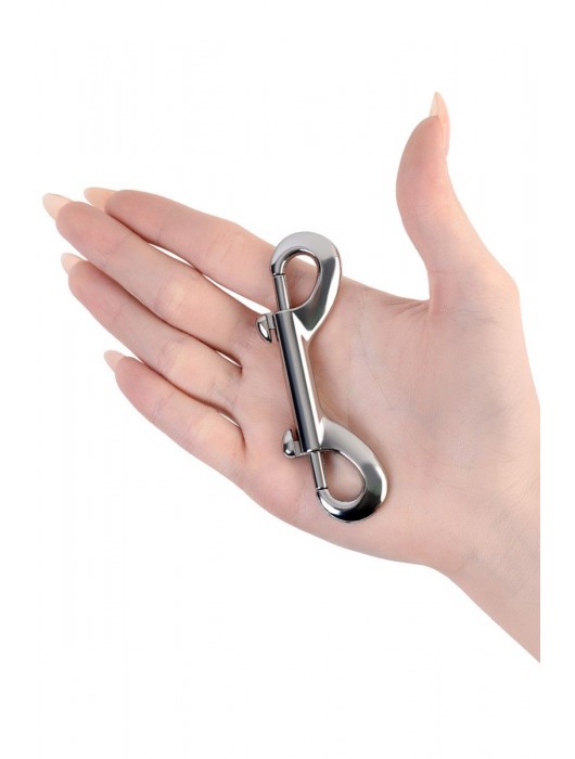 Серебристый двухсторонний карабин TOYFA Metal - ToyFa - купить с доставкой в Северске