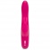 Розовый перезаряжаемый вибратор Rabbit Slimline Curve Rechargeable - 24 см. - Happy Rabbit