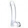 Прозрачный стеклянный фаллос с мошонкой Curved G-Spot - 18 см. - Glas купить с доставкой в интернет-магазине Orgasmix в Северске Прозрачный стеклянный фаллос с мошонкой Curved G-Spot - 18 см. - Glas