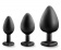 Набор черных анальных пробок с красным кристаллом-сердечком Bling Plugs Training Kit - Blush Novelties - купить с доставкой в Северске Набор черных анальных пробок с красным кристаллом-сердечком Bling Plugs Training Kit - Blush Novelties - купить с доставкой в Северске