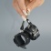 Черный кожаный брелок в виде наручников - Sitabella - купить с доставкой в Северске